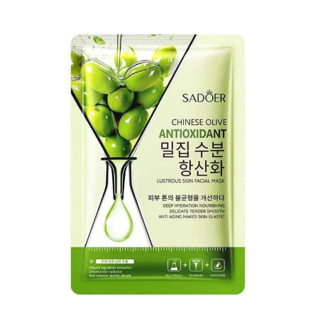 ماسک صورت ورقه ای نرم کننده و آنتی اکسیدان زیتون سادور
