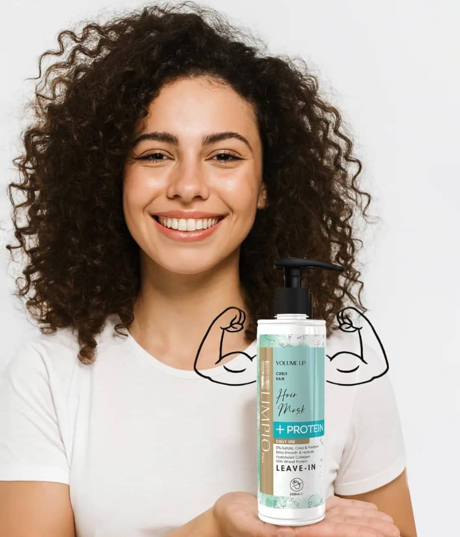 ماسک مو حجم دهنده و ویتامینه لیمپیو مناسب مو فر حجم 350 میلی لیتر(بدون آبکشی)