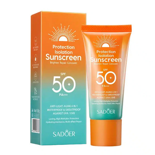کرم ضدآفتاب دو مخزنه ۶ کاره سادور Spf50