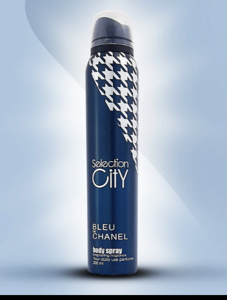 اسپری خوشبوکننده بدن مردانه سلکشن سیتی مدل Blue Chanel حجم 200 میلی لیتر
