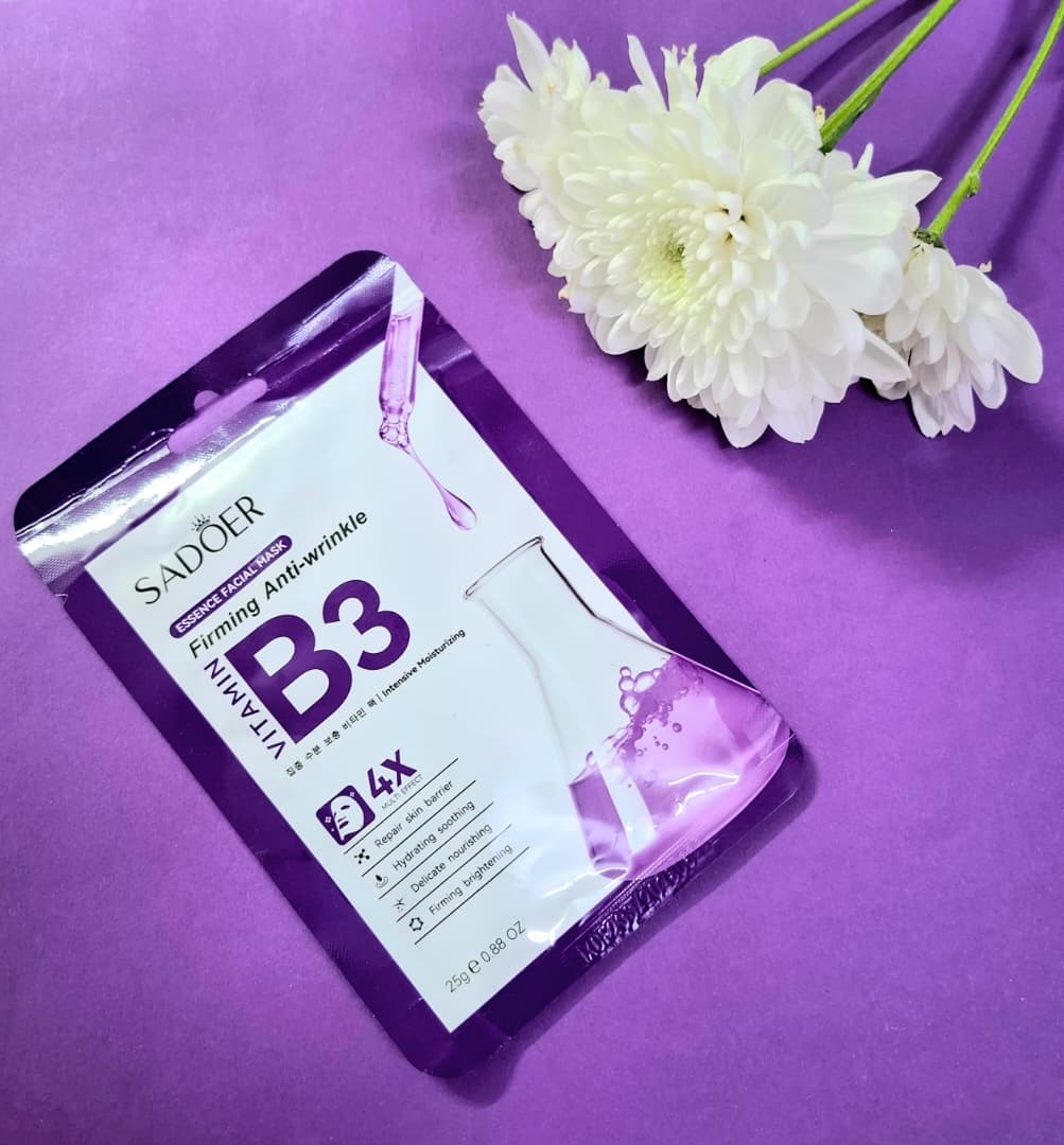 ماسک ورقه ای ضد چروک حاوی ویتامین B3 سادور