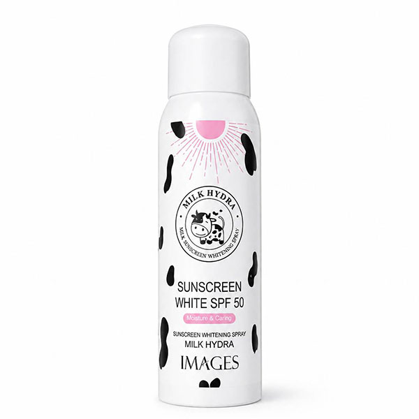 اسپری ضد آفتاب و روشن کننده شیر گاو SPF50 حجم ۱۵۰ میلی لیتر